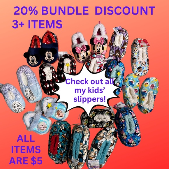 NWT OLAF, ANNA & ELSA Frozen II Fuzzy Babba Slipper Socks Girls SZ M/L - Picture 2 of 6